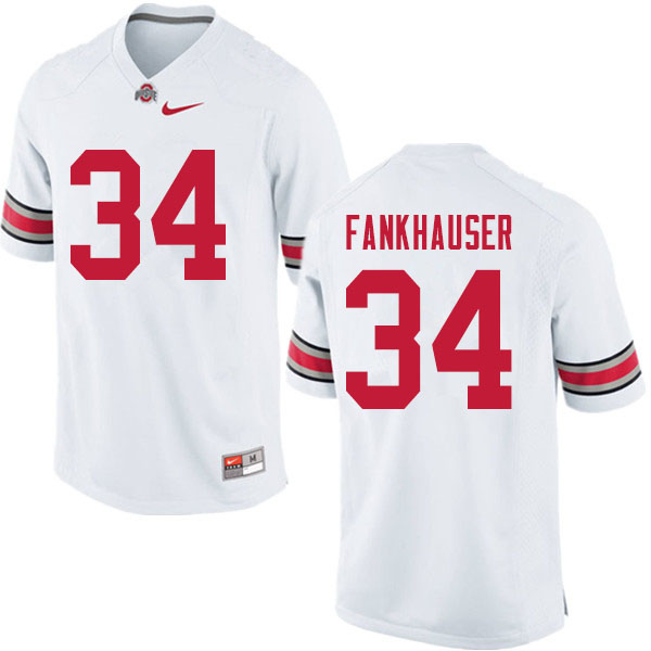 Ohio State Buckeyes #34 Owen Fankhauser College Football Jerseys Sale-White